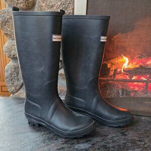 Smith & Hawken Black Rubber Rain/Snow Winter Boots Size 8
